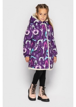 Cvetkov фиолетовая зимняя куртка для девочки Рарити